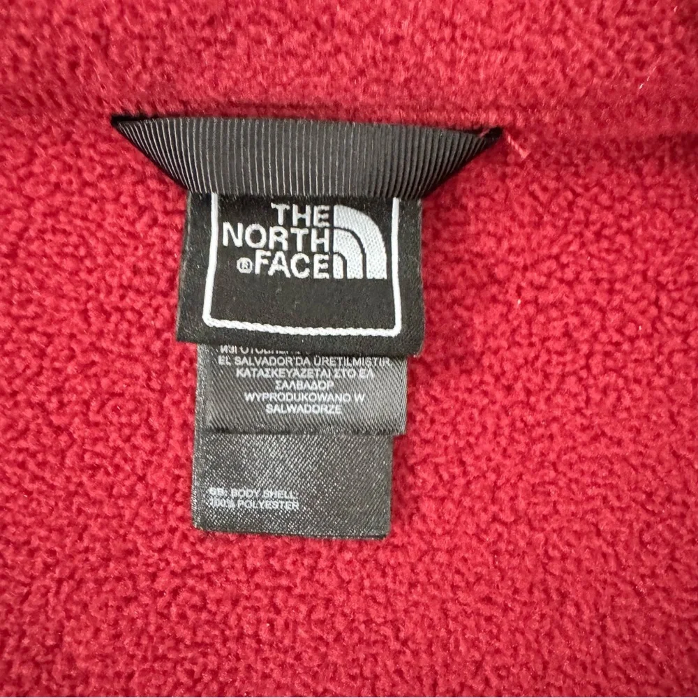 THE NORTH FACE Maroon Red 1/4 ZIP FLEECE PULLOVER JACKET Medium‎ MEN'S